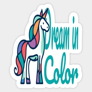 Colorful Fantasy: Unicorn Dreams Sticker